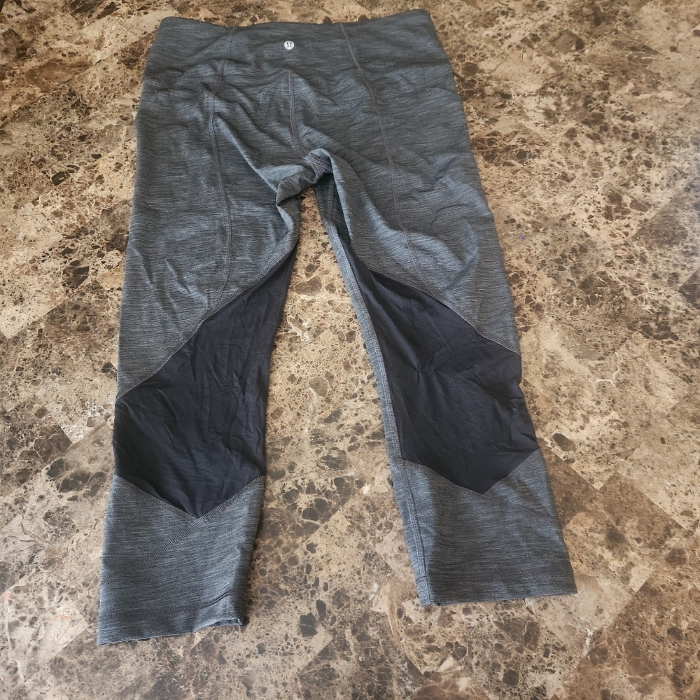 Lululemon Pace Rival High-Rise Crop Gray 10